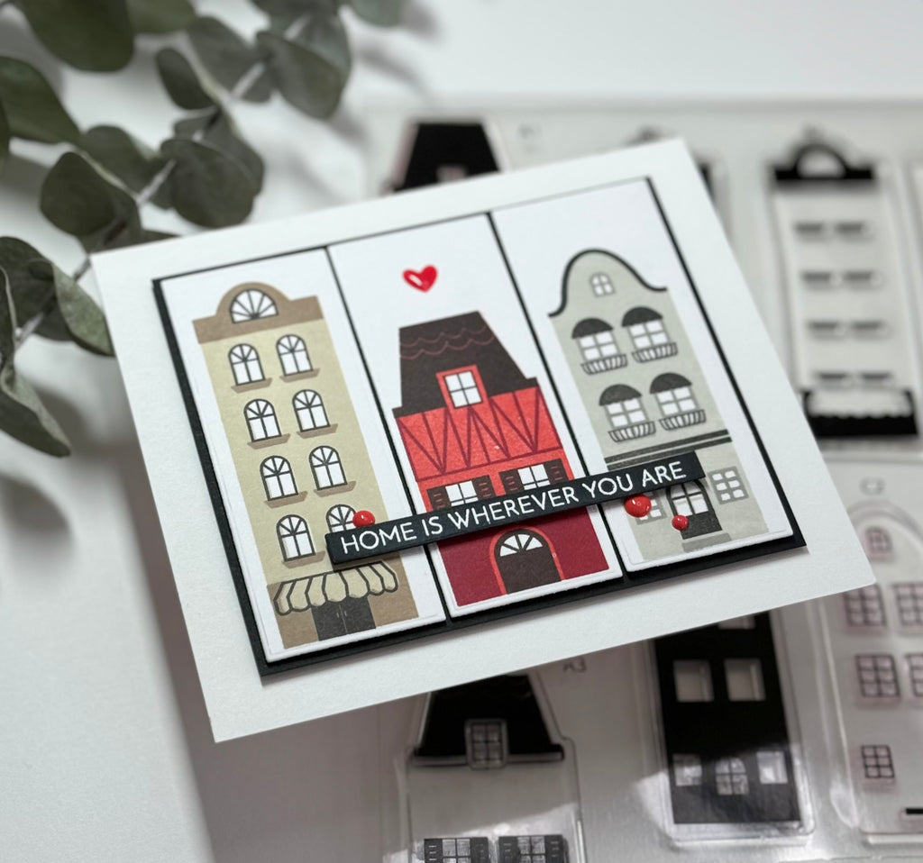 Simon Says Clear Stamps European Street Buildings 2001ssc Smitten Love Card