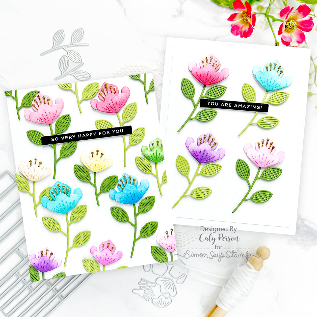Simon Says Stamp Exotic Blooms Wafer Dies s949 To Love Congratulations Cards | color-code:ALT10