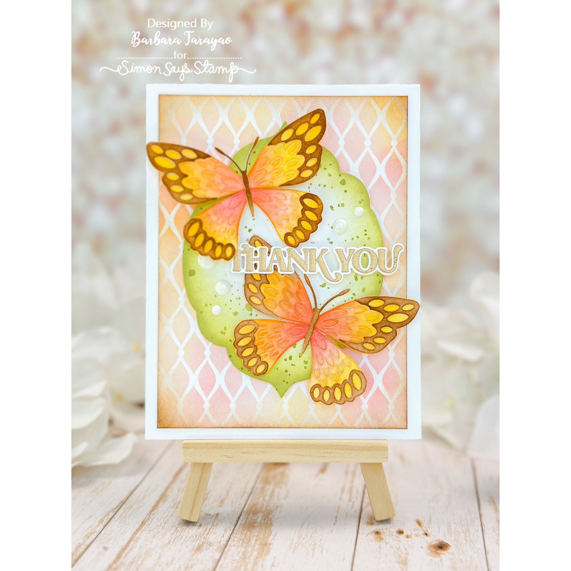 Simon Says Stamp Exquisite Butterfly Wafer Dies s999 You Are My Favorite Thank You Card | color-code:ALT05