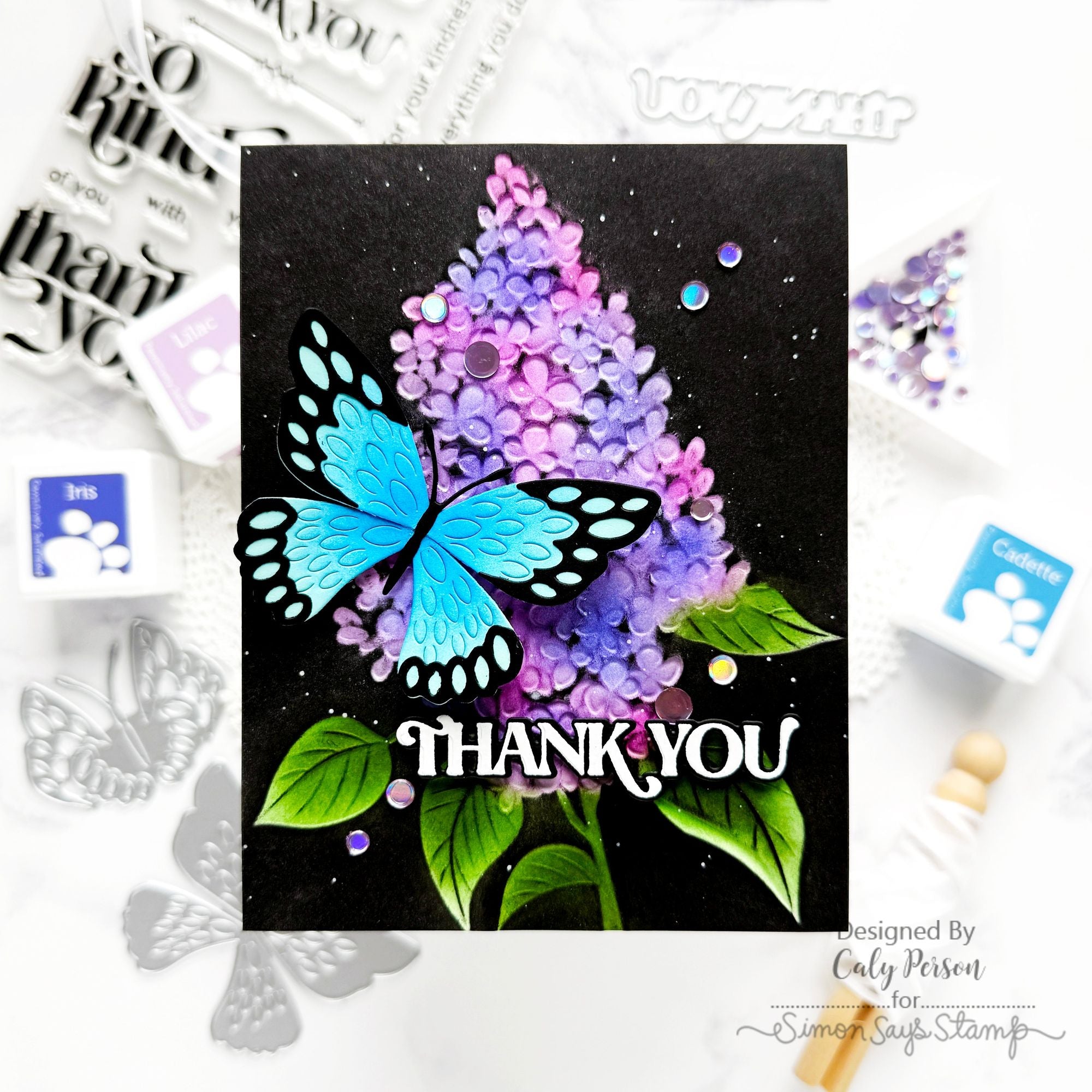 Simon Says Stamp Exquisite Butterfly Wafer Dies s999 You Are My Favorite Thank You Card | color-code:ALT06