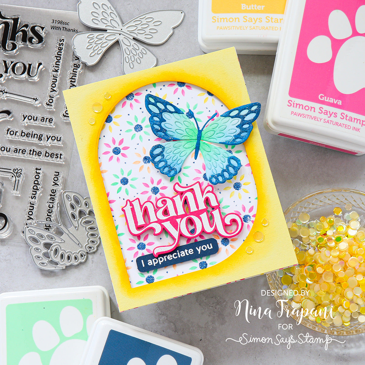 Simon Says Stamp You Are My Favorite Collection I Want It All Stand-Alone Dies set974sa Exquisite Butterfly