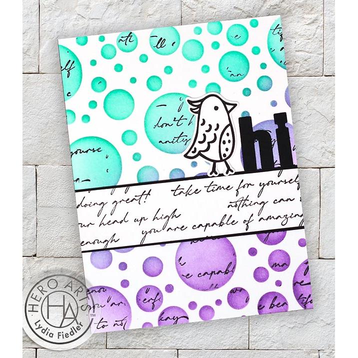 Hero Arts Cling Stamp Positive Script Bold Prints CG911 hi