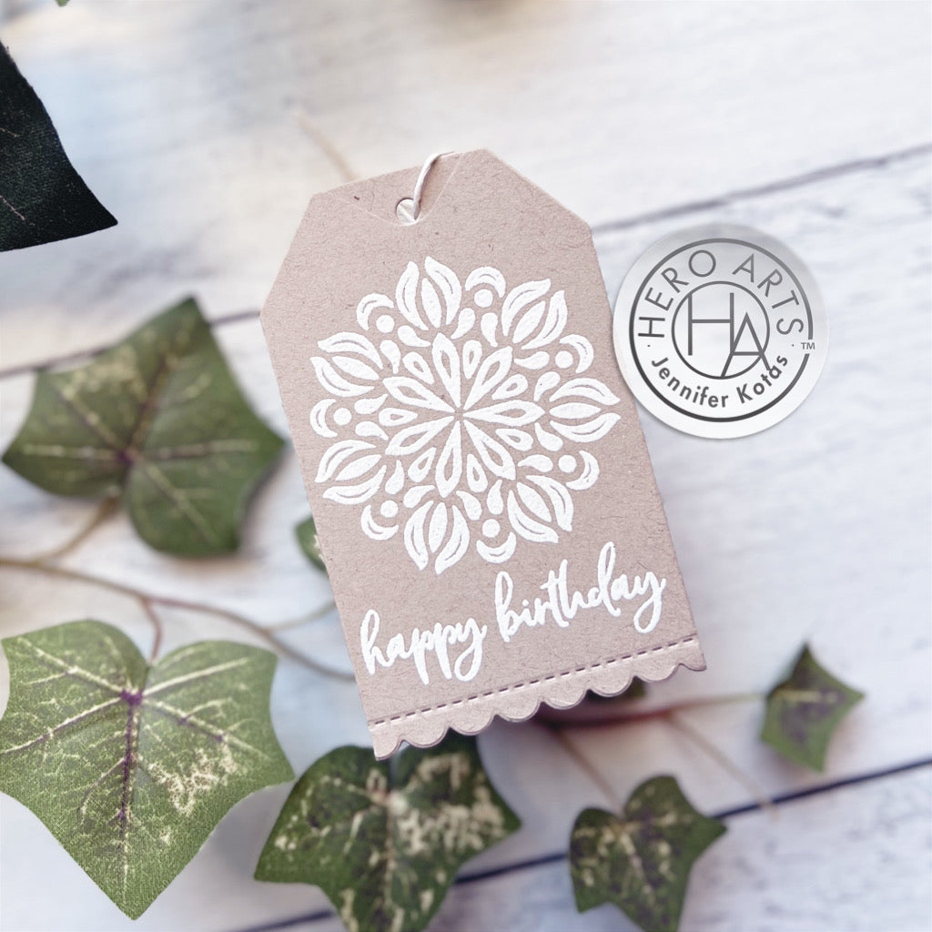 Hero Arts Mounted Rubber Stamp Mandala f6502 birthday