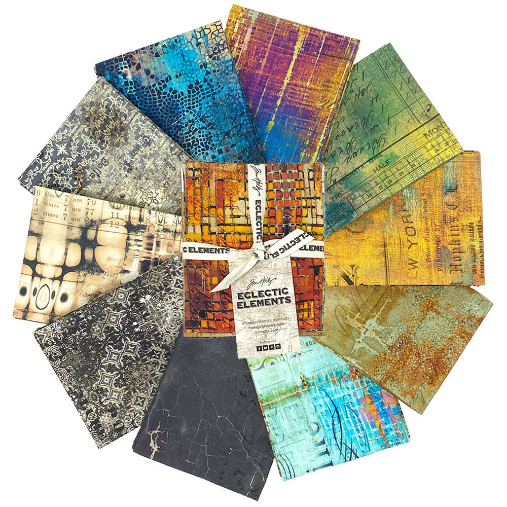 Tim Holtz Fabric Abandoned Bundle of 10 Fat Quarters