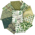 Tim Holtz Fabric Palette Green Bundle of 10 Fat Quarters