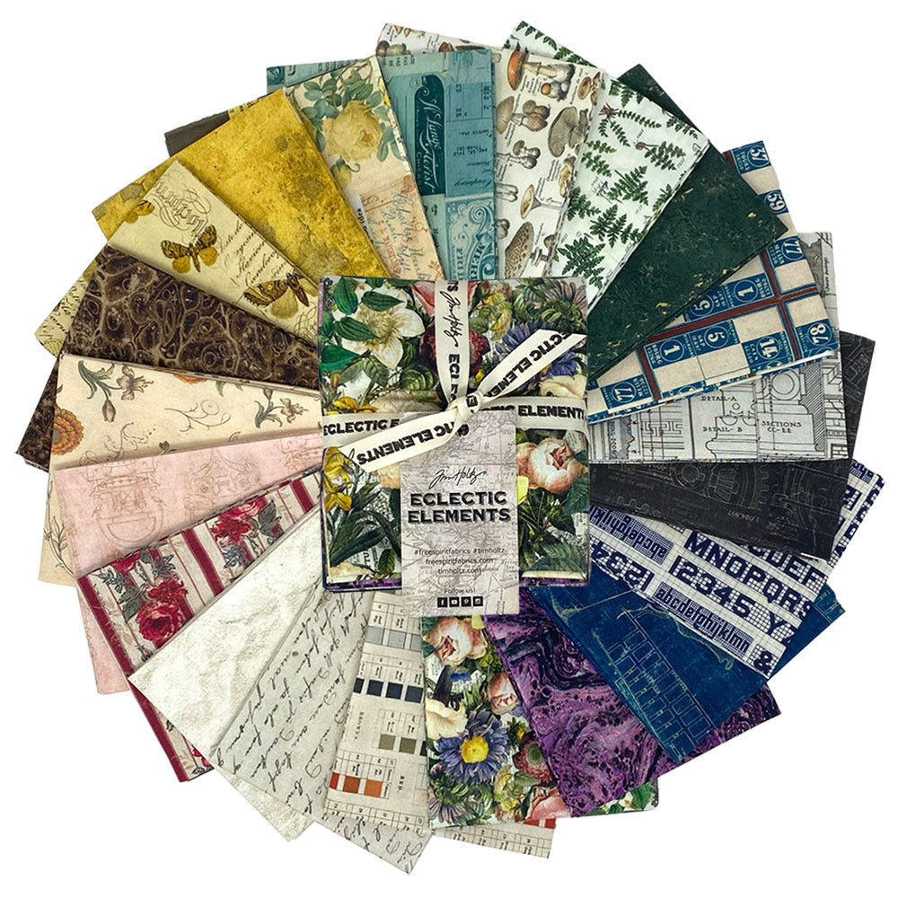 Tim Holtz Fabric Palette Curated Bundle of 21 Fat Quarters CLOTH