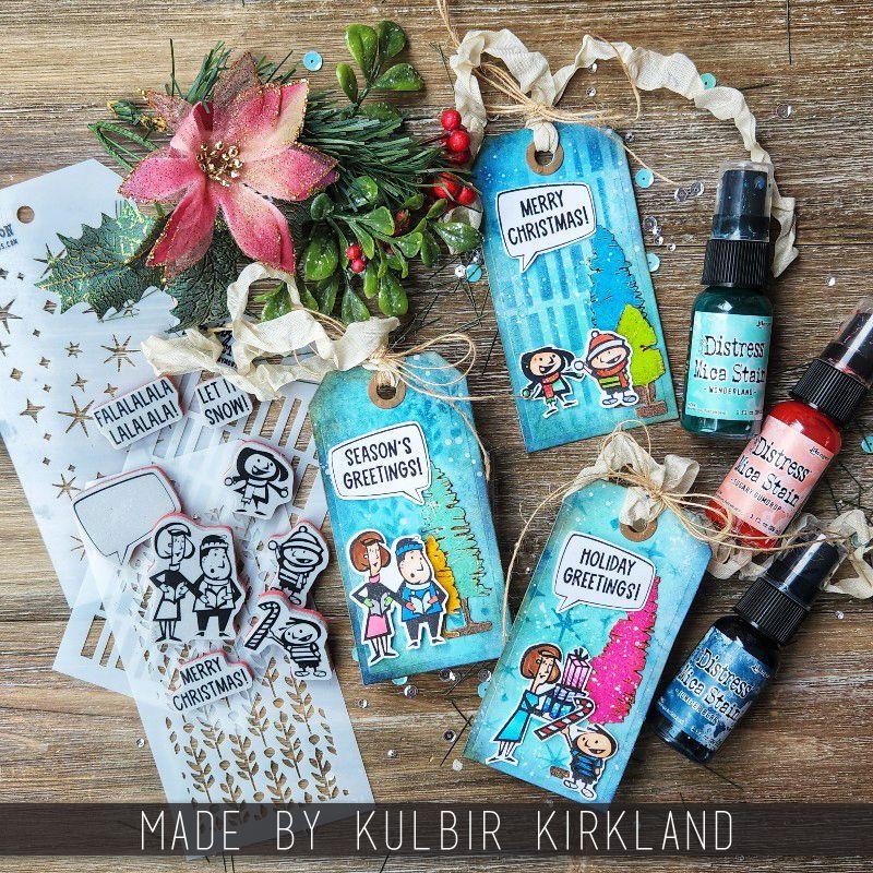 Tim Holtz Mini Stencil Set 57 mst057 fun backgrounds