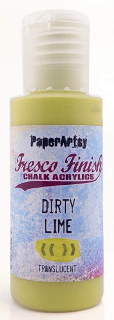 Paper Artsy Fresco Finish DIRTY LIME Chalk Acrylic Paint ff197*