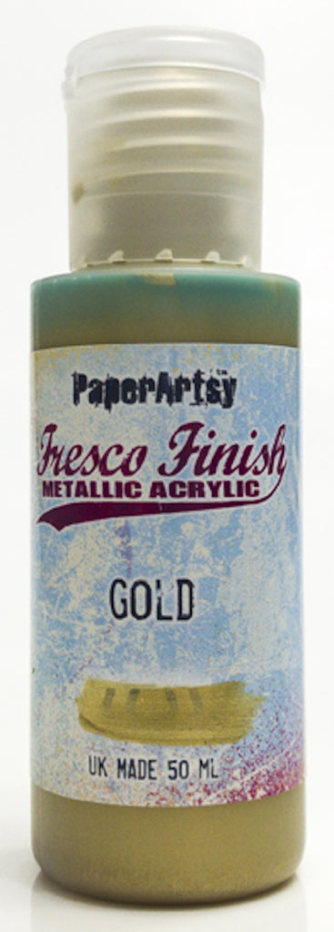 Paper Artsy Fresco Finish OLD GOLD Metallic Acrylic Paint 1.69oz FF20*
