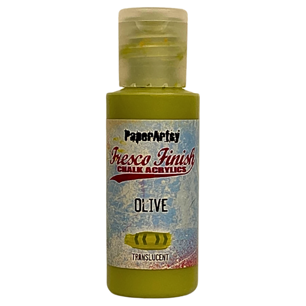 Paper Artsy Fresco Finish Olive Chalk Acrylic Paint ff228 bottle