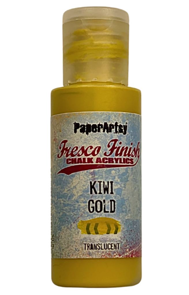 Paper Artsy Fresco Finish Kiwi Gold Chalk Acrylic Paint ff230 bottle
