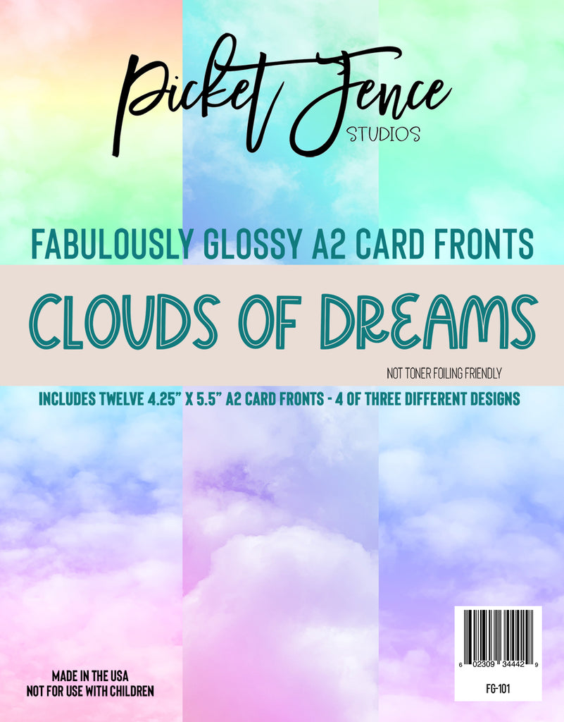Picket Fence Studios Glossy A2 Card Fronts Clouds of Dreams fg-101