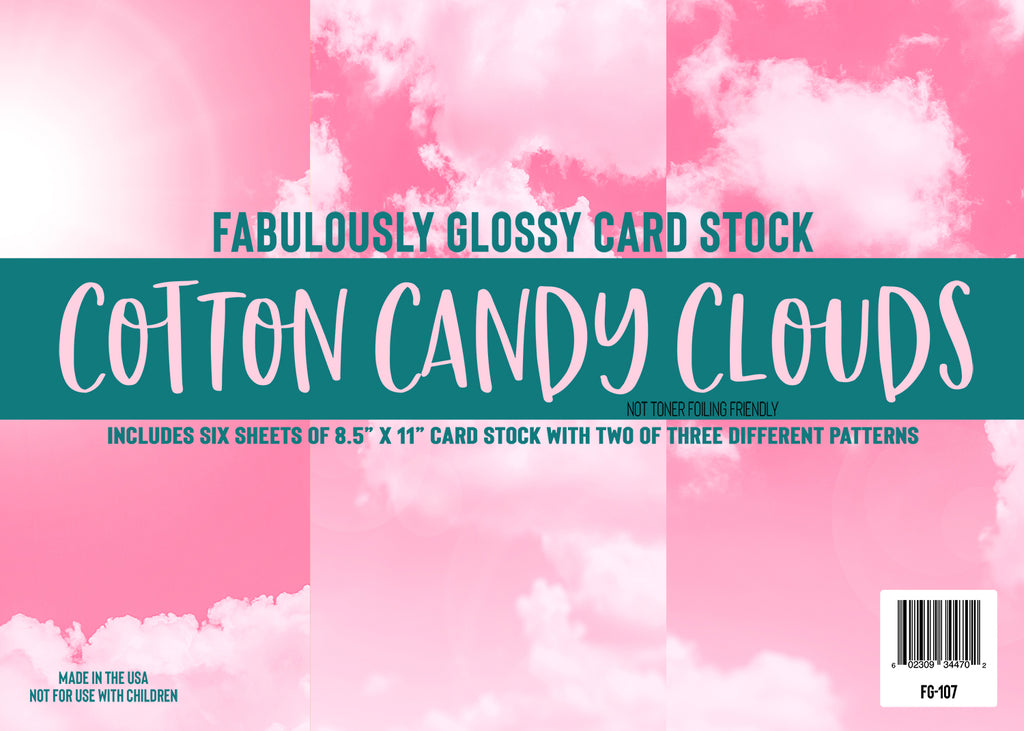Picket Fence Studios Glossy Card Stock Cotton Candy Clouds fg-107