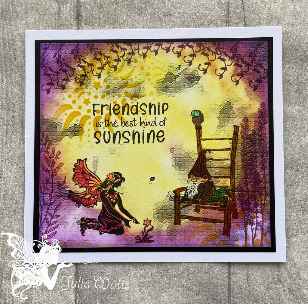 Fairy Hugs Garden Chair Clear Stamps fhs-586 Sunshine