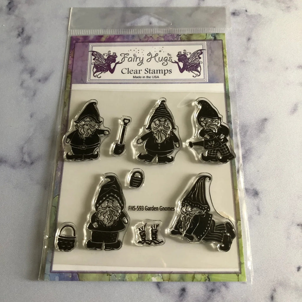 Fairy Hugs Garden Gnomes Clear Stamps fhs-593