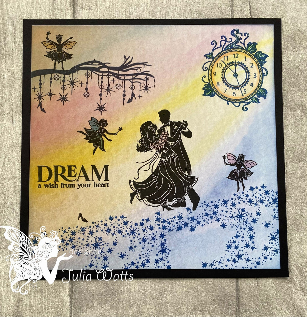 Fairy Hugs Starry Walkway Clear Stamp fhs-612 couple
