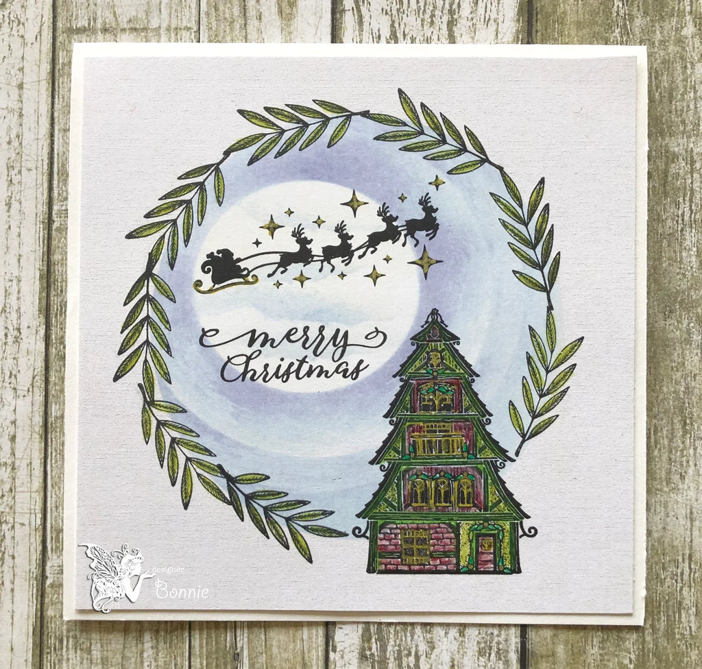 Fairy Hugs Merry Wishes Clear Stamps fhs-646 house