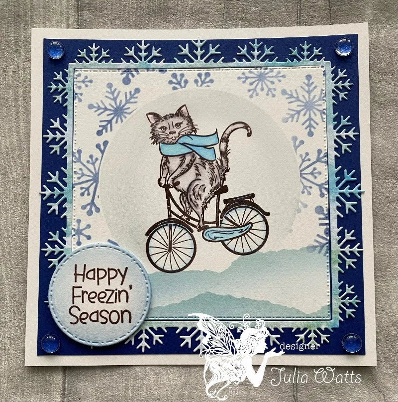 Fairy Hugs Whittaker Clear Stamp fhs-668 bike riding