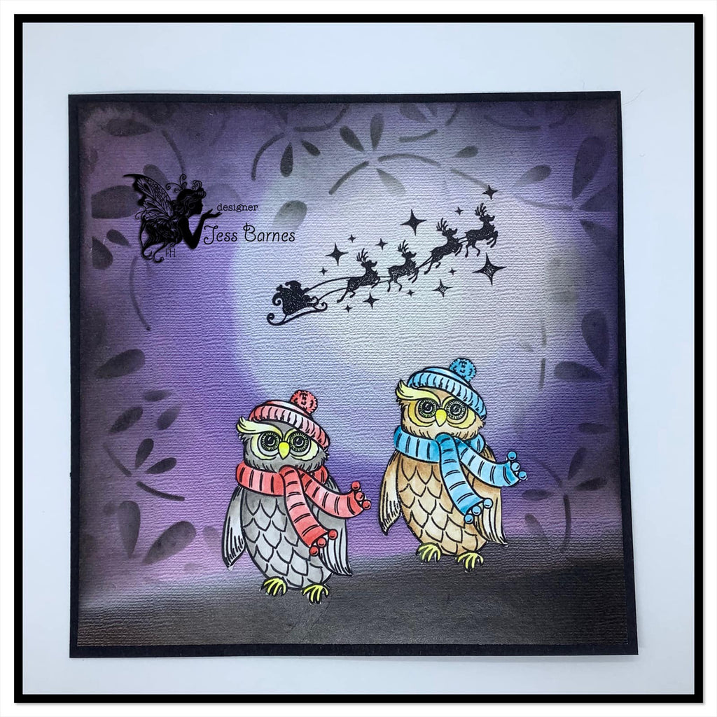 Fairy Hugs Buddy Clear Stamp fhs-669 cute owls