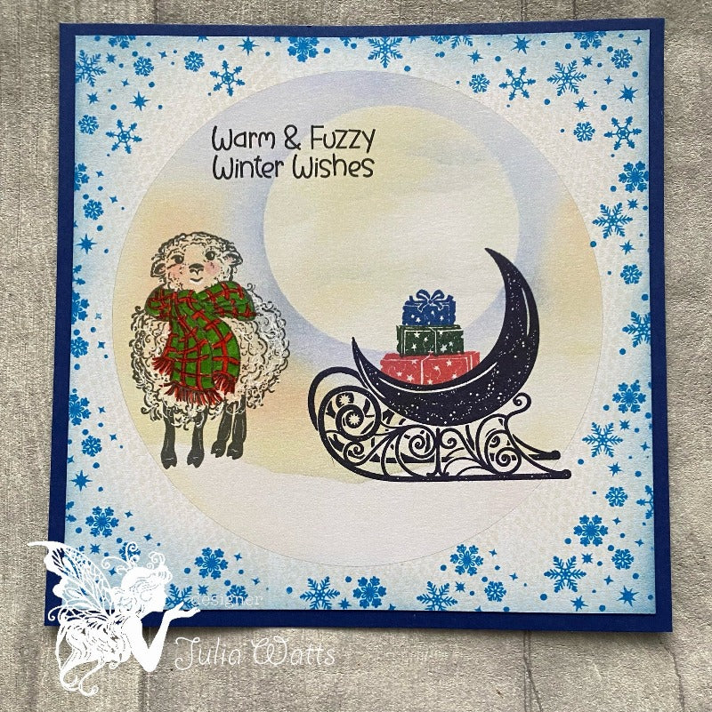 Fairy Hugs Lady BaaBaa Clear Stamp fhs-673 winter wishes