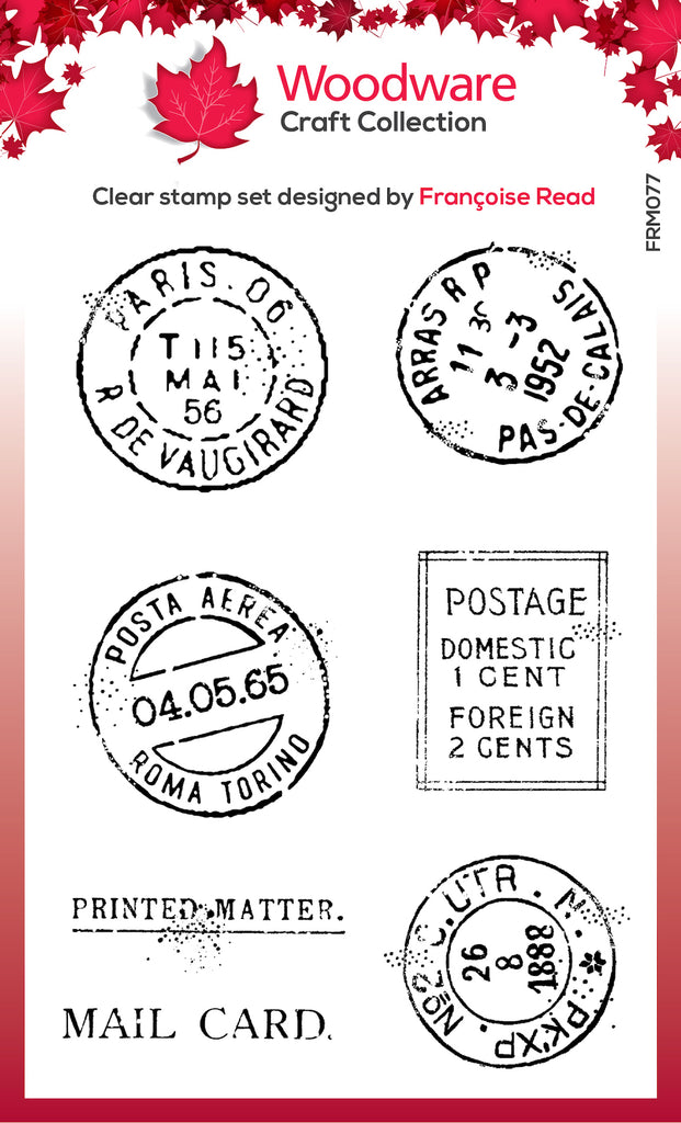 Woodware Craft Collection Extra Postmarks Clear Stamps frm077