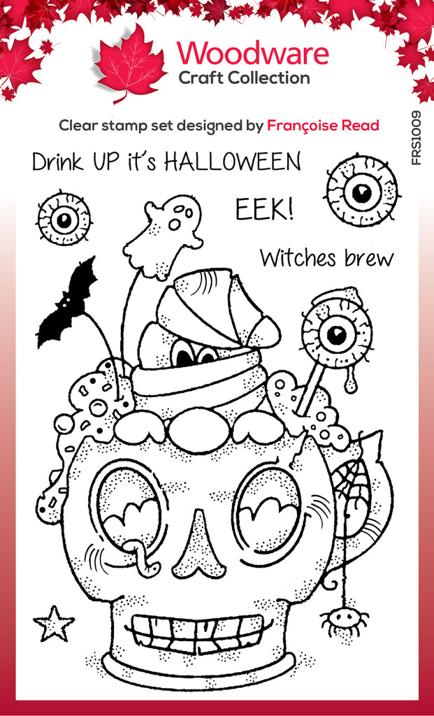 Woodware Craft Collection Spooky Cup Clear Stamps frs1009