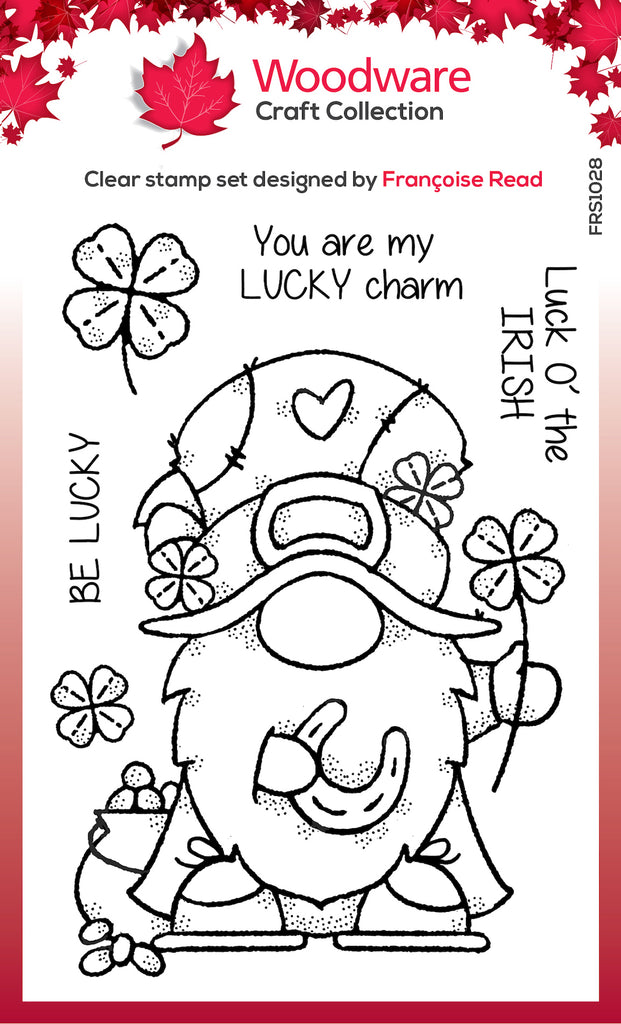 Woodware Craft Collection Lucky Gnome Clear Stamps frs1028