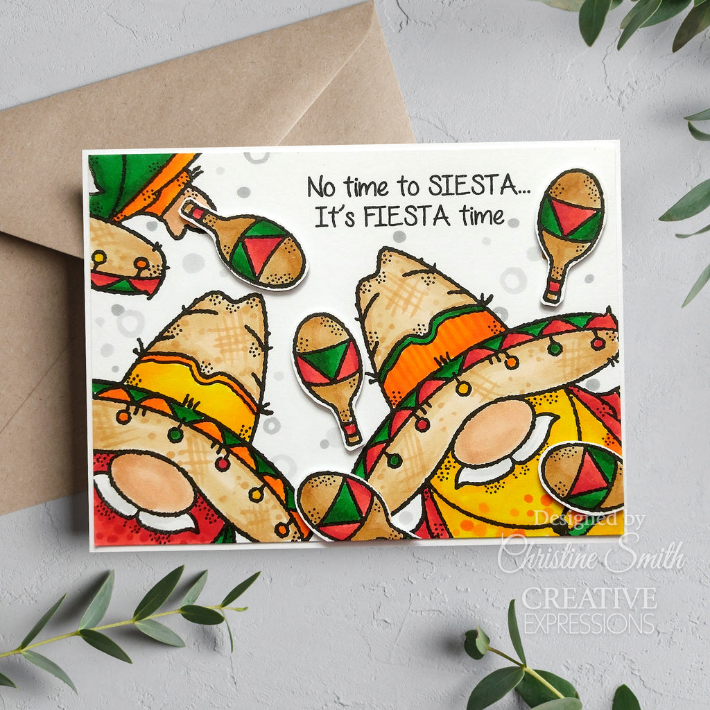 Woodware Craft Collection Fiesta Time Clear Stamps frs1031 siesta