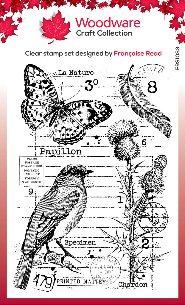 Woodware Craft Collection Nature Page Clear Stamp frs1033