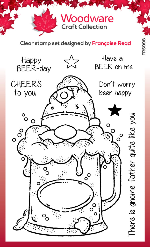 Woodware Craft Collection Beer Gnomes Clear Stamps frs998