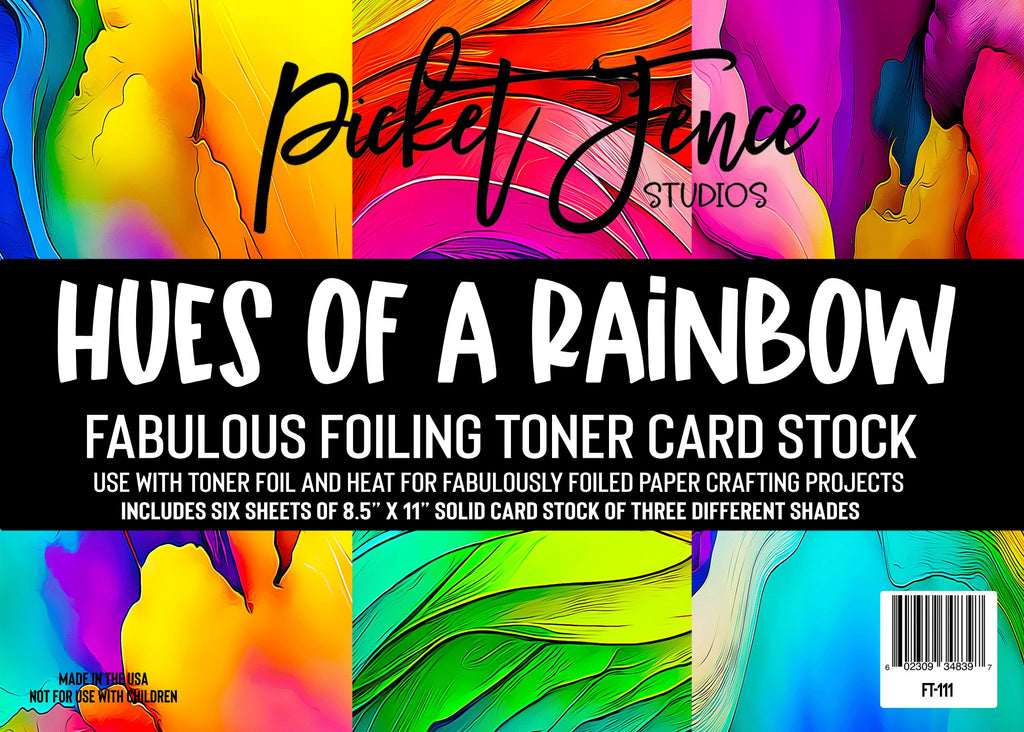 Picket Fence Studios Foiling Toner Card Stock Hues of a Rainbow ft-111
