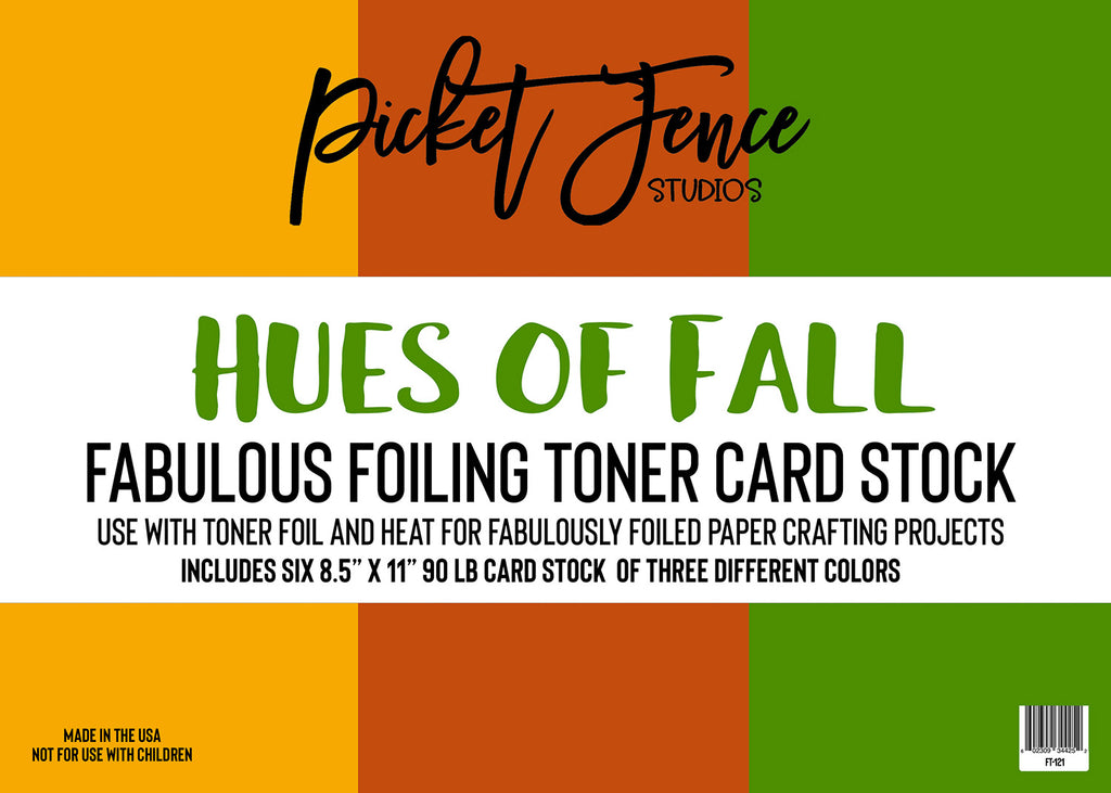 Picket Fence Studios Hues of Fall Foiling Toner Card Stock ft-121