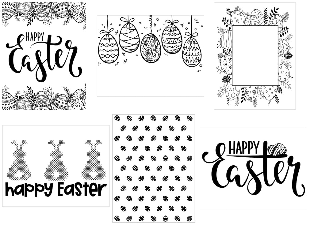 Picket Fence Studios Happy Easter Foiling Toner Card Fronts ft-131 sheets