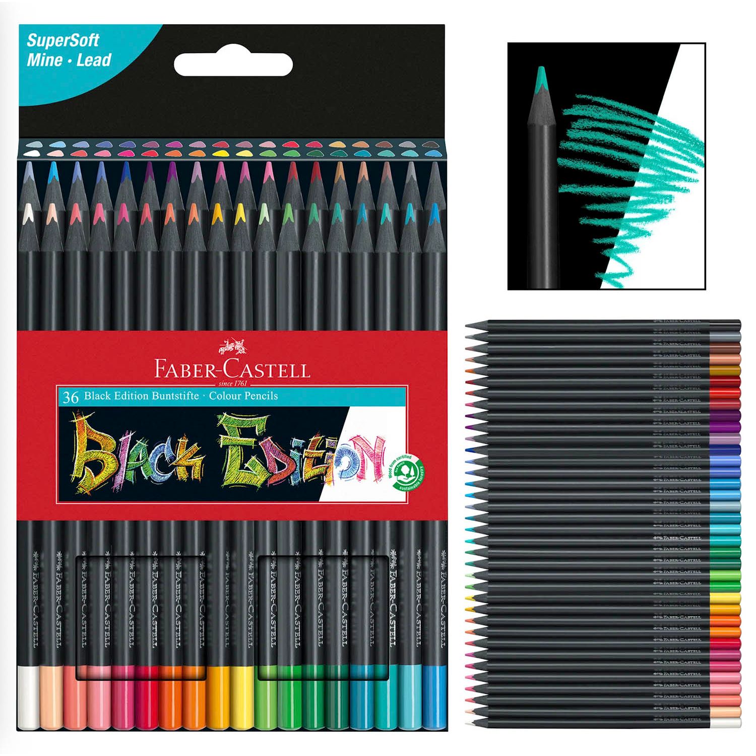 Faber-Castell Black Edition Color 36 Pencil Set fc116436