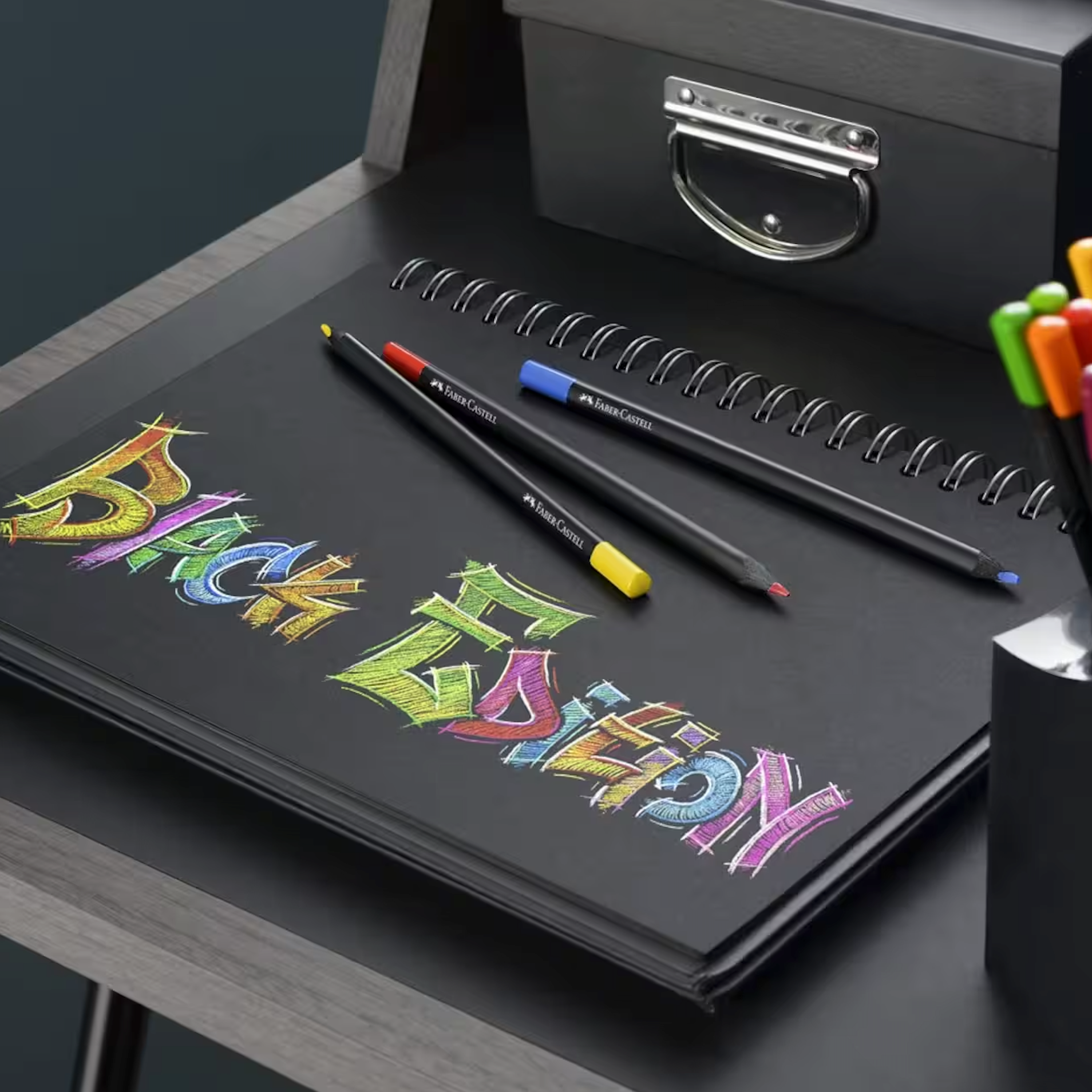 Faber-Castell Black Edition Color Pencils 24 Set fc116424 dark paper