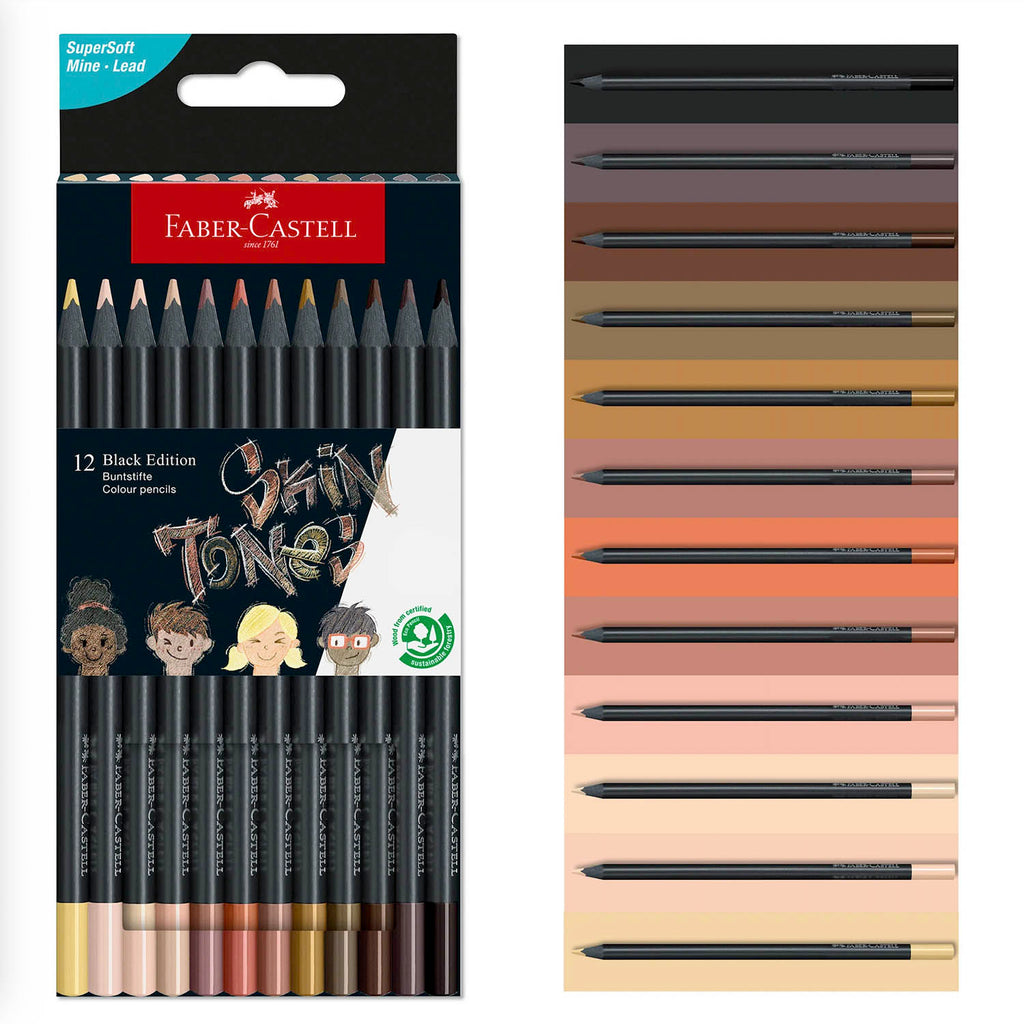 Faber-Castell Black Edition Color Pencils Skin Tones fc116414