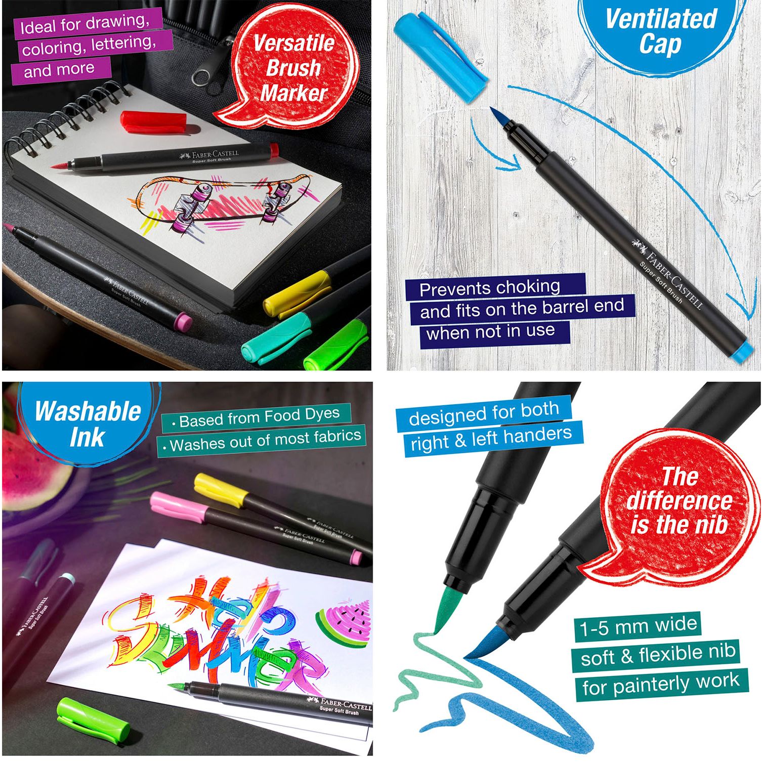 Faber-Castell Black Edition Felt Tip Brush Pen Set fc116451 info