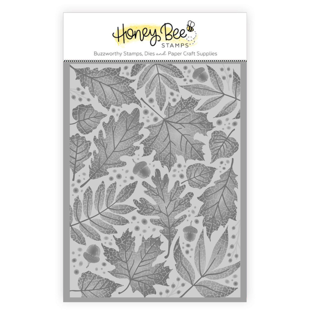 Honey Bee Fall Leaves 3D Embossing Folder hbef-009 in package