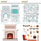 Honey Bee Lovely Layers Fireplace And Falloween Add On Dies Bundle