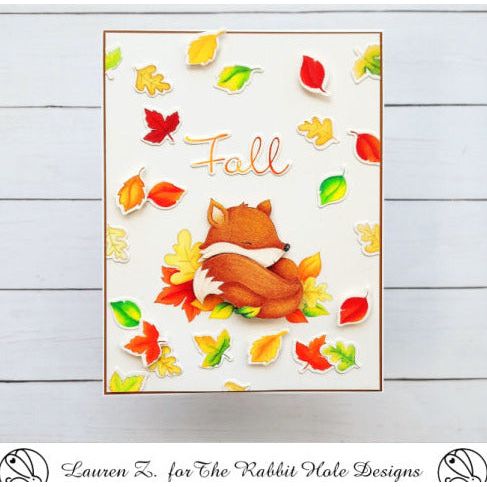 The Rabbit Hole Designs Fall Foxes Dies TRH-215D leaves