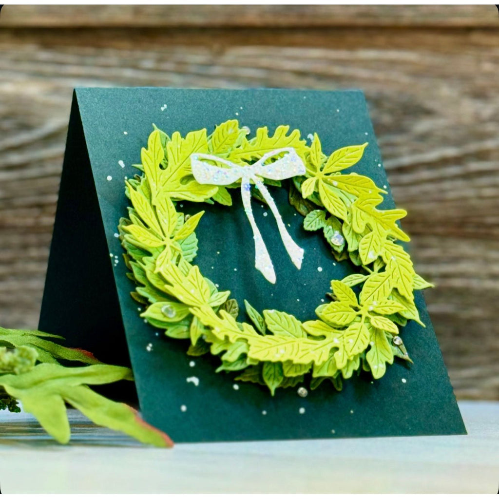 Simon Says Stamp Fall Wreath Wafer Dies s1077 STAMPtember Wreath Card