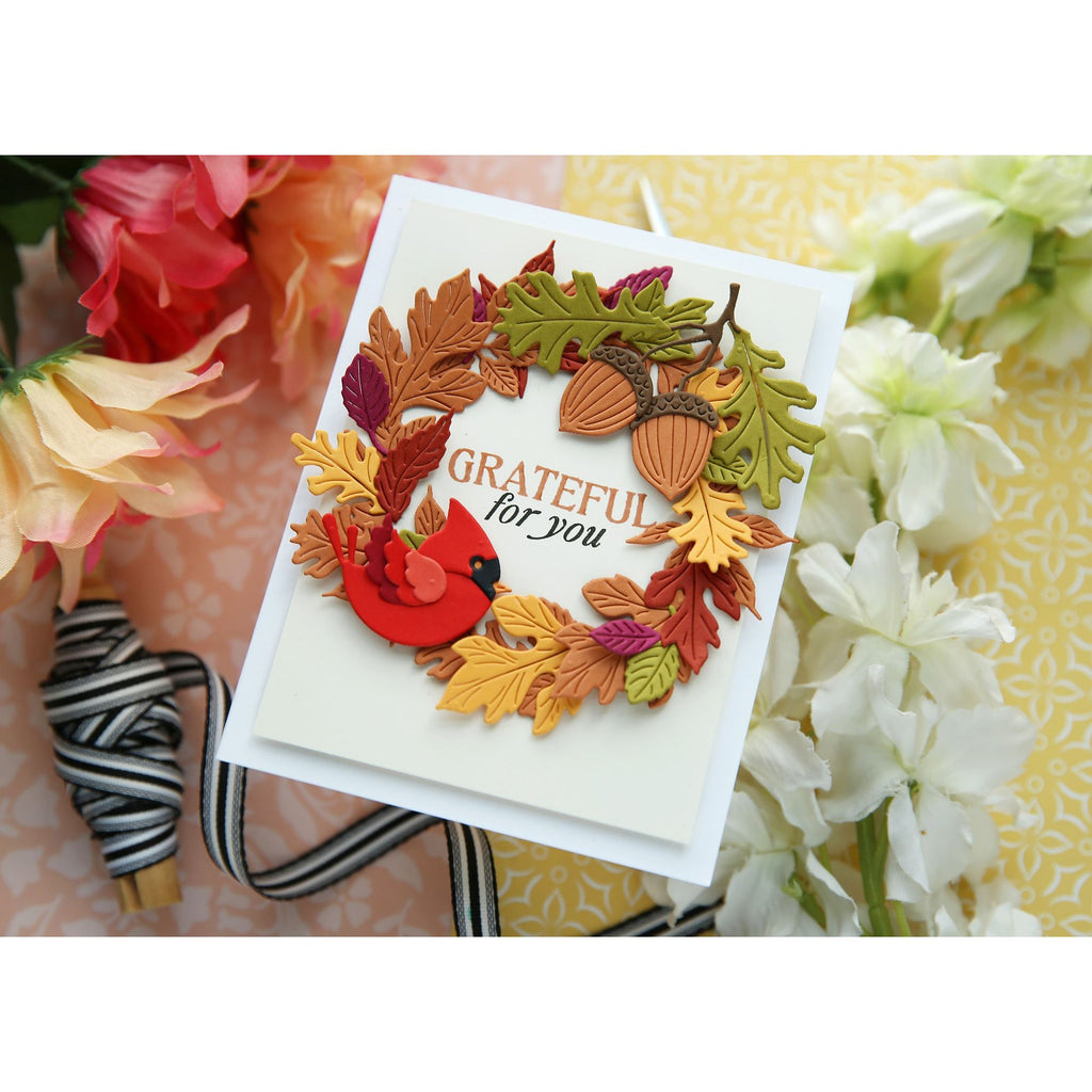 Simon Says Stamp Fall Wreath Wafer Dies s1077 STAMPtember Grateful Card | color-code:ALT02