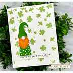 Simon Says Stamp Stencil Falling Shamrocks 1118st Beautiful Moments St. Patrick's Day Card