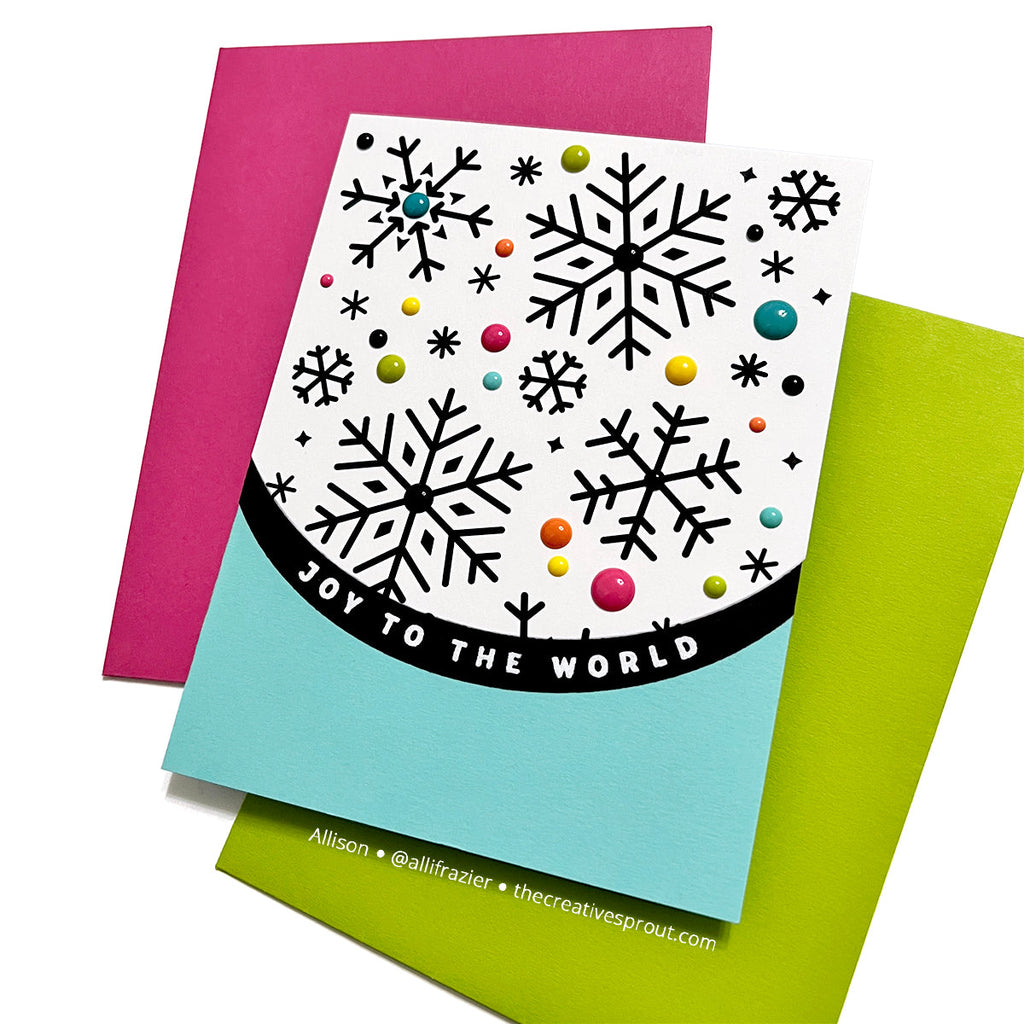 Simon Says Stamp Falling Snowflakes Foil Transfer Cards 1019sf Festive Fun Holiday Card | color-code:ALT01