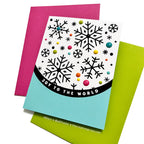 Simon Says Stamp Falling Snowflakes Foil Transfer Cards 1019sf Festive Fun Holiday Card | color-code:ALT01