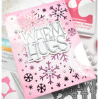 Simon Says Stamp Falling Snowflakes Acetate Foil Transfer Sheets 1006ssa Festive Fun Hugs Card