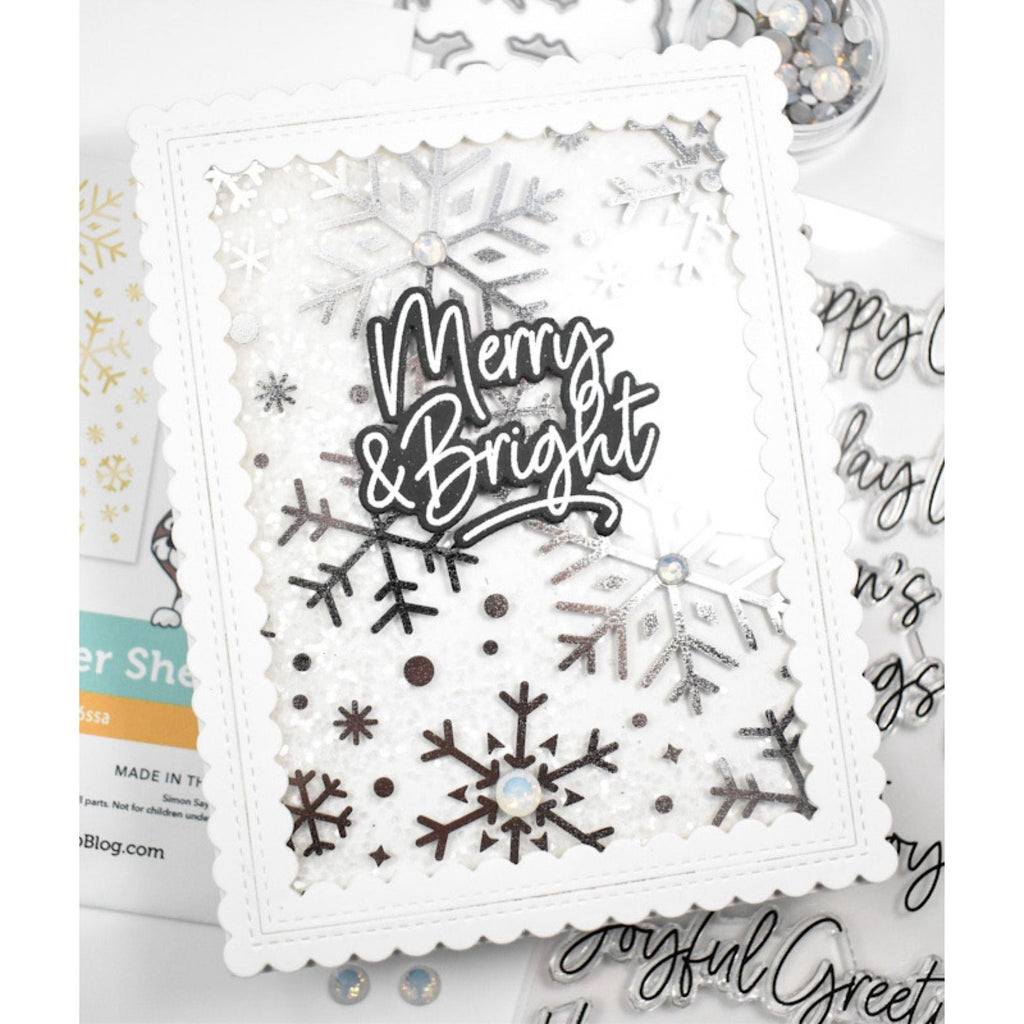 Simon Says Stamp Falling Snowflakes Acetate Foil Transfer Sheets 1006ssa Festive Fun Christmas Card | color-code:ALT03