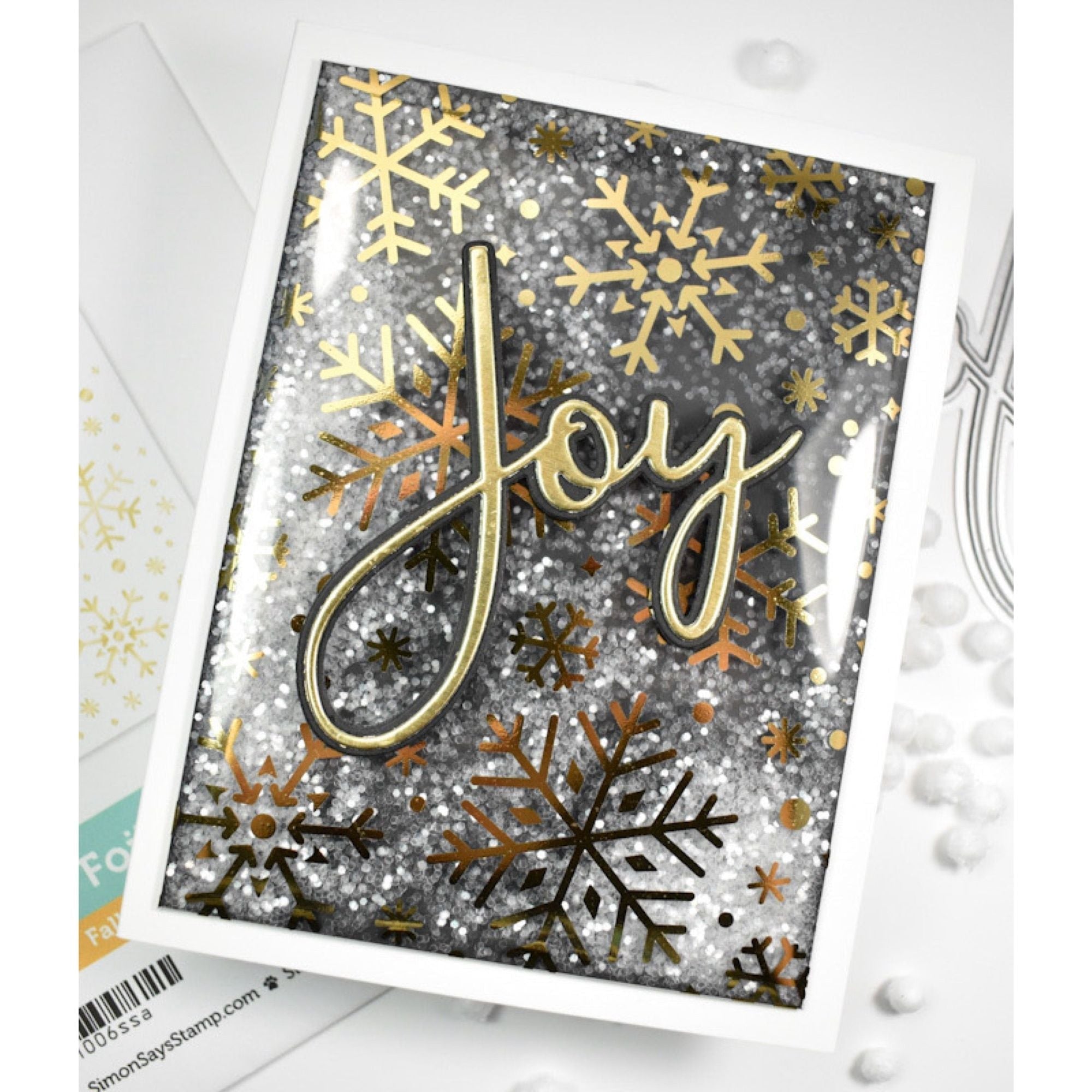 Simon Says Stamp Falling Snowflakes Acetate Foil Transfer Sheets 1006ssa Festive Fun Christmas Card | color-code:ALT02