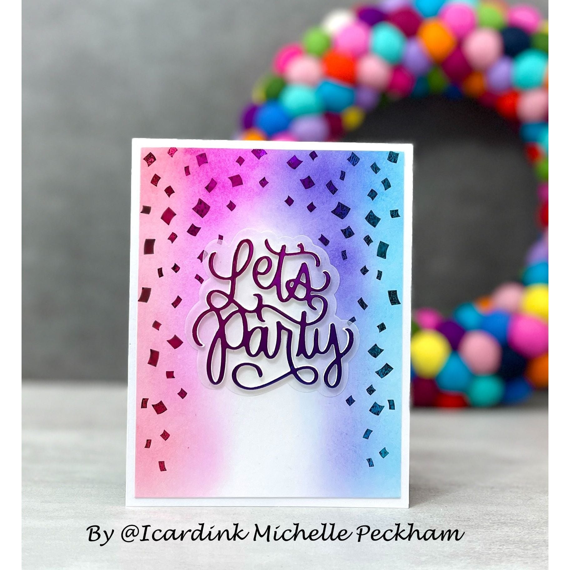 Simon Says Stamp Foil Transfer Cards Falling Confetti 1017sf Stamptember Birthday Card