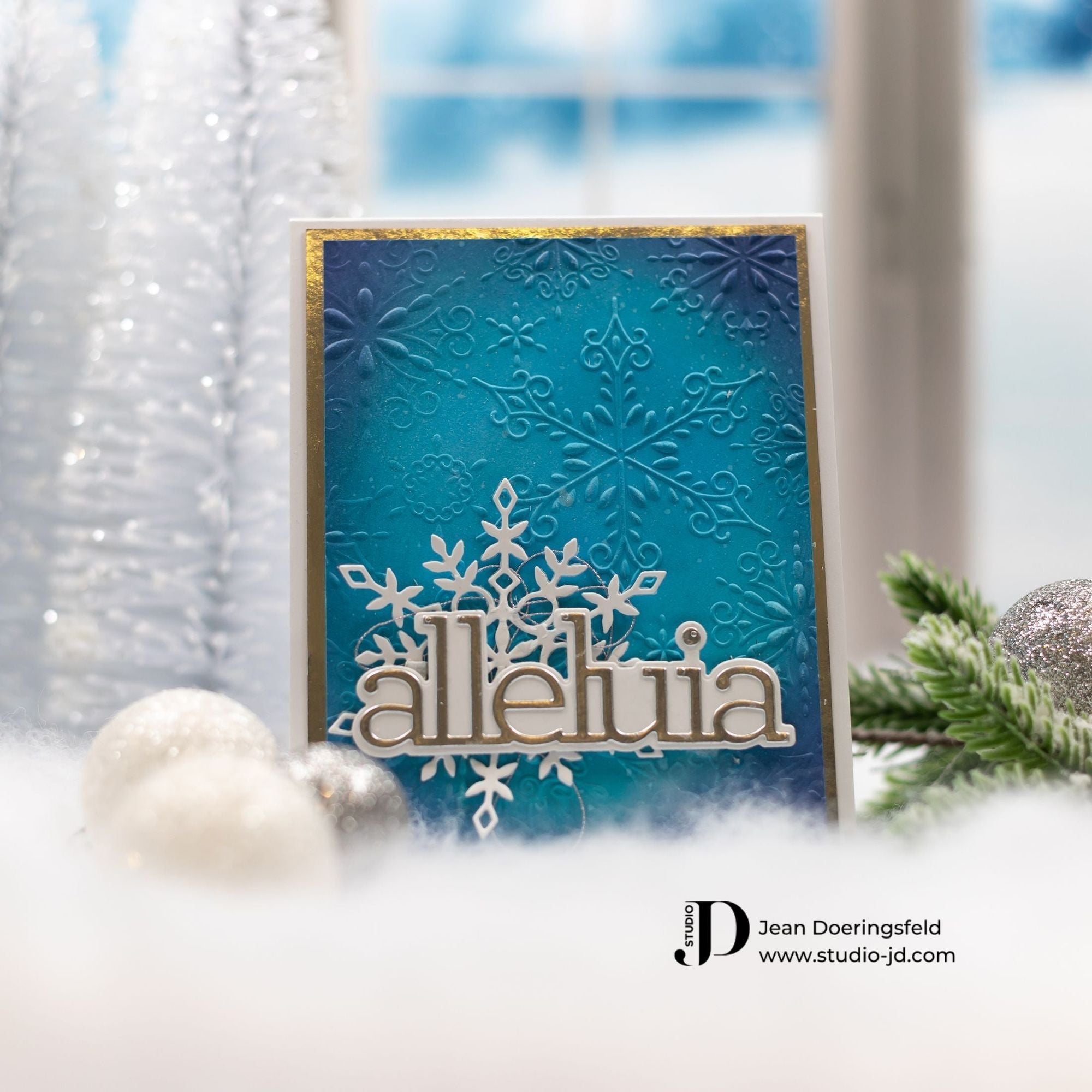 Simon Says Stamp Embossing Folder Fanciful Flurries sf336 Christmas Card | color-code:ALT05